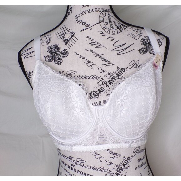 🆕ETAM Jewel Classique Underwire Full Lace Bra 34E White - Picture 3 of 5